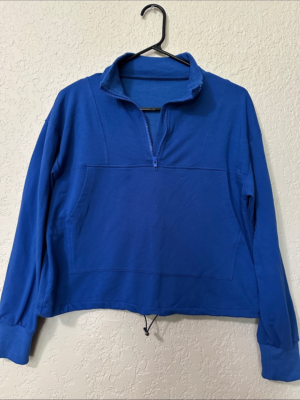 Women’s Half-Zip Pullover Sweater - Blue L
